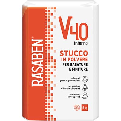 STUCCO POLVERE INTERNO V40 K2 RASABEN - KG 5