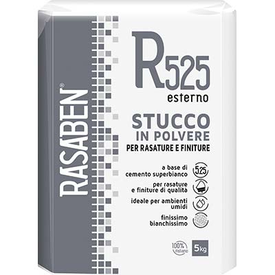 STUCCO POLVERE ESTERNO R525 K2 RASABEN - KG 5