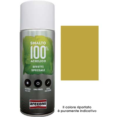 SMALTO SPRAY 100% ACRILICO METALLIZZANTE AREXONS - ORO RICCO PALLIDO ML 400