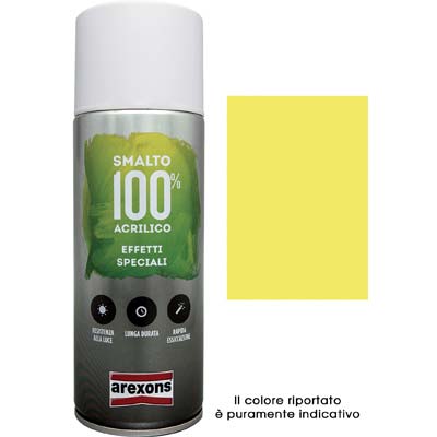 SMALTO SPRAY 100% ACRILICO FLUORESCENTE AREXONS - GIALLO ML 400