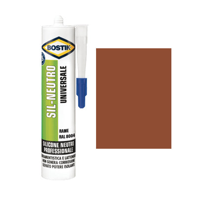 SILICONE NEUTRO SIL BOSTIK - RAME RAL 8004 ML 300