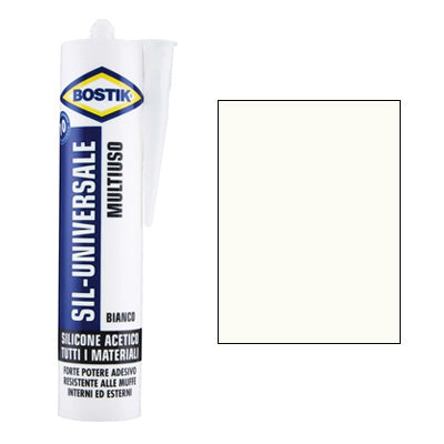 SILICONE ACETICO SIL UNIVERSALE BOSTIK - BIANCO RAL 9010 ML 280