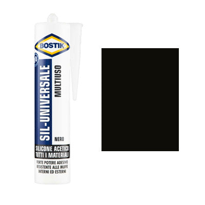 SILICONE ACETICO SIL UNIVERSALE BOSTIK - NERO RAL 9005 ML 280