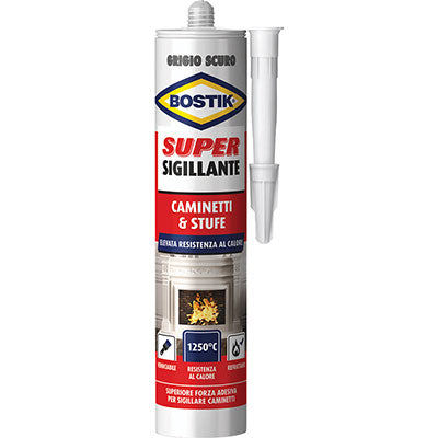 MASTICE REFRATTARIO CAMINETTI STUFE BOSTIK - GRIGIO SCURO GR 530