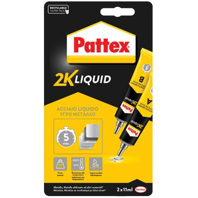 PATTEX POWER EPOXY ACCIAIO LIQUIDO - TUBETTO 2XGR 11