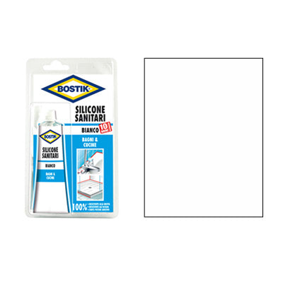 SILICONE ACETICO SANITARI IN TUBETTO BOSTIK - BIANCO ML 60
