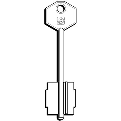 CHIAVE DOPPIA MAPPA POTENT 5PT12 SILCA - OTTONE NICHELATO