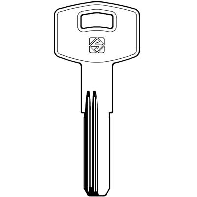 CHIAVE PUNZONATA FIAM FI4R SILCA - OTTONE NICHELATO