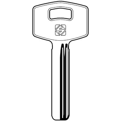CHIAVE PUNZONATA GRIFO GF1 SILCA - OTTONE NICHELATO