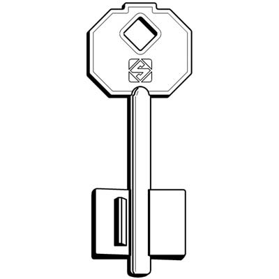 CHIAVE DOPPIA MAPPA PREFER 5PF3 SILCA - OTTONE NICHELATO