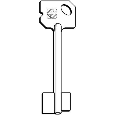 CHIAVE DOPPIA MAPPA HK 5HK1 SILCA - OTTONE NICHELATO