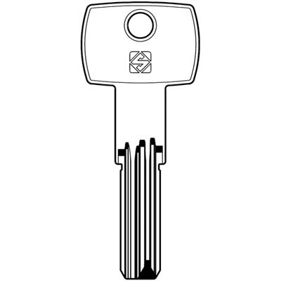 CHIAVE PUNZONATA CORBIN CB97 SILCA - OTTONE NICHELATO