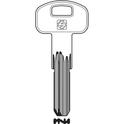CHIAVE PUNZONATA SECUREMME SCM5R SILCA - OTTONE NICHELATO