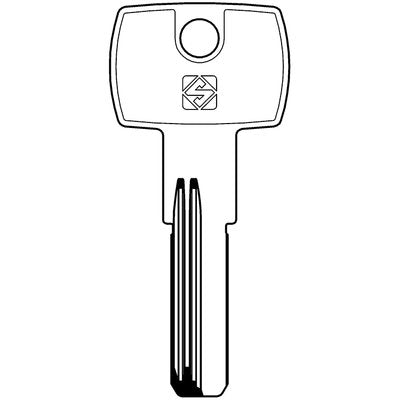 CHIAVE PUNZONATA THIRARD THR3R SILCA - OTTONE NICHELATO