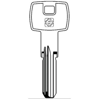 CHIAVE PUNZONATA GEVY GVY3R SILCA - OTTONE NICHELATO