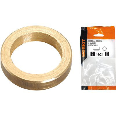 RONDELLA CERNIERA A SALDARE SELF WORKIT - OTTONE MM 14X21X1 CF=PZ 4