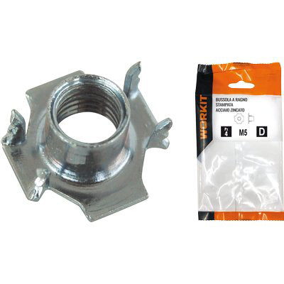 BUSSOLA A RAGNO SELF WORKIT - STAMPATA ACCIAIO ZINCATO M 5 CF=PZ 10