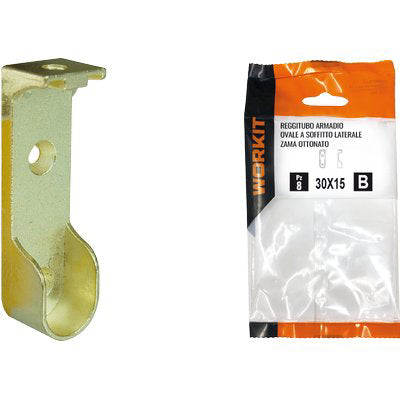 REGGITUBO ARMADIO OVALE A SOFFITTO SELF WORKIT - LATERALE ZAMA OTT TUBO MM 30X15 CF=PZ 2