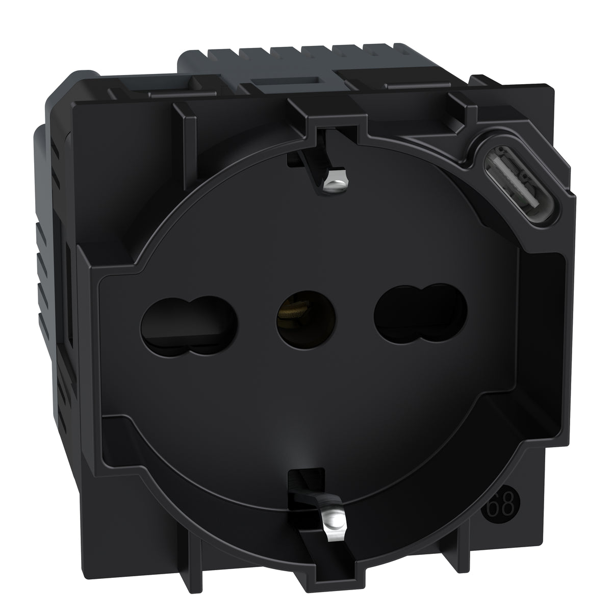BTicino L.NOW - PRESA ITA P40+USB 18W TIPOC NERO