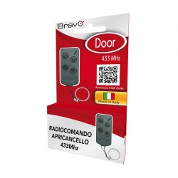BRAVO DOOR X (90502176) - RADIOCOMANDO APRICANCELLO UNIVERSALE - AUTOAPPRENDENTE - 4 BANCHI MEMORIA - 433 Mhz