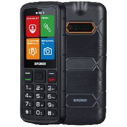 BRONDI IRON X (BLACK) - TELEFONO CELLULARE RUGGED- TORCIA - FOTOCAMERA