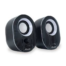 EQUIP 245333 - SPEAKER 2.0 - 6W - USB-A POWER - BLACK / WHITE