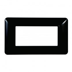 ETTROIT PLACCA IN PLASTICA 4 MODULI - SERIE SOLAR - NERO (MT83402) Compatibile BTicino Matix