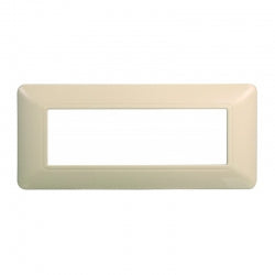 ETTROIT PLACCA IN PLASTICA 6 MODULI - SERIE SOLAR - SABBIA (MT83609) Compatibile BTicino Matix