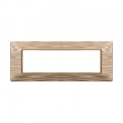 ETTROIT PLACCA IN PLASTICA 7 MODULI - SERIE STARLIGHT - ORO SATINATO (EV85611) Compatibile Vimar Plana