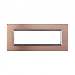 ETTROIT PLACCA IN VETRO 7 MODULI - SERIE SPACE - ORO (LN84711) Compatibile BTicino Living
