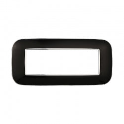 ETTROIT PLACCA ORBIS 6 MODULI - SERIE MOON - NERO (AN91602) Compatibile ABB Axolute