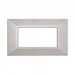 ETTROIT PLACCA PIRAMIDE 4 MODULI - SERIE MOON - SILVER (AN90406) Compatibile ABB Axolute