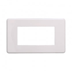 ETTROIT PLACCA SLIM 4 MODULI - SERIE MOON - BIANCO (AN87401) Compatibile ABB Axolute