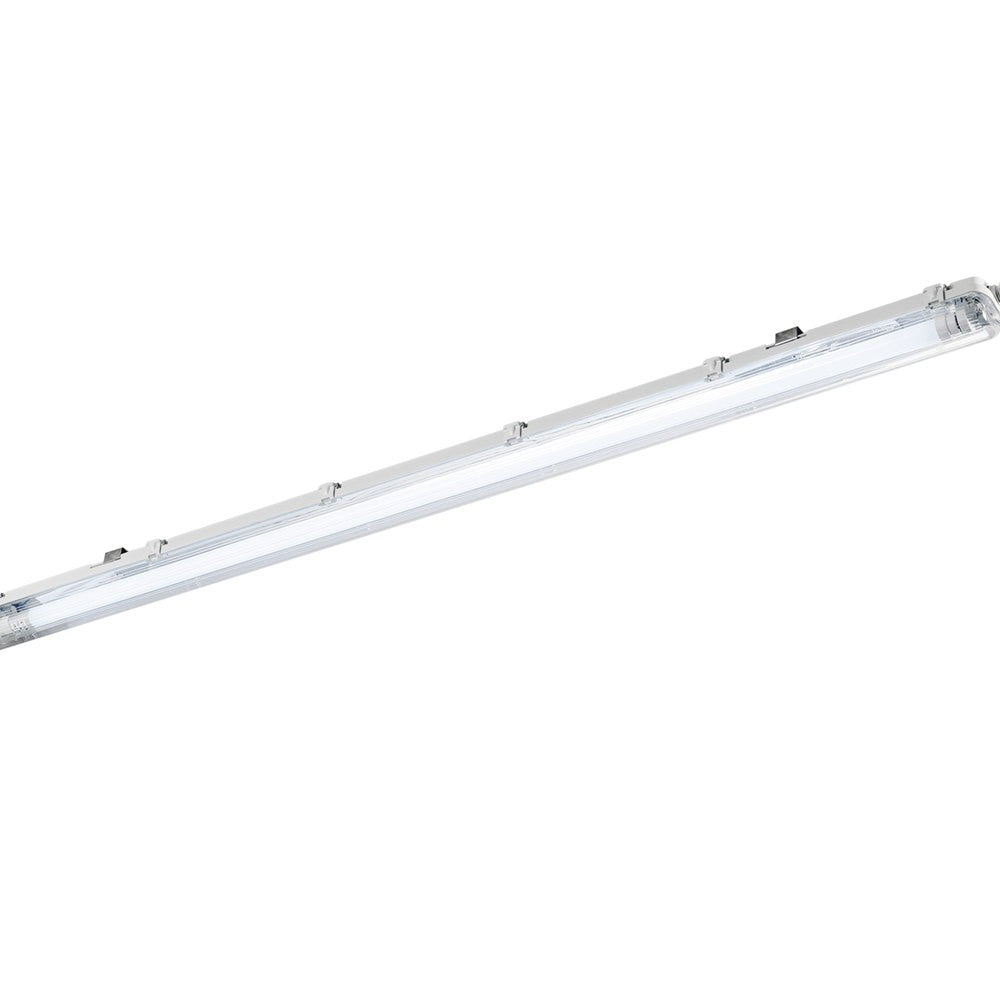 PLAFONIERA STAGNA LED ATLANTIC SILVER 2XT8 IP65 129X11,5X5,6CM