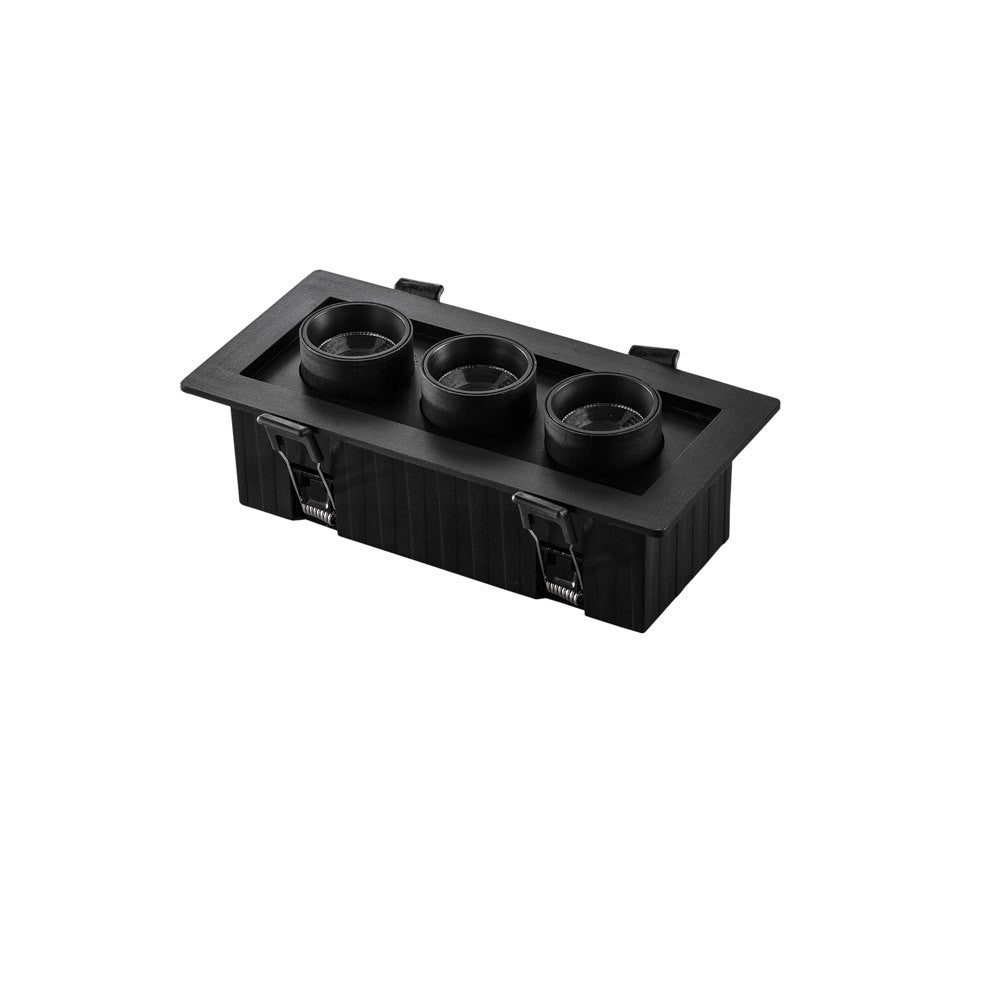 INCASSO LED SIDER NERO 16W 600LM CCT 3000/4200/6500K 188X90X70MM