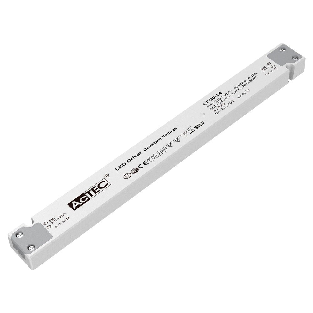 DRIVER LT 24V TENSIONE COSTANTE 30W 1,25A INPUT AC220-240V 25,1X3X1,6CM