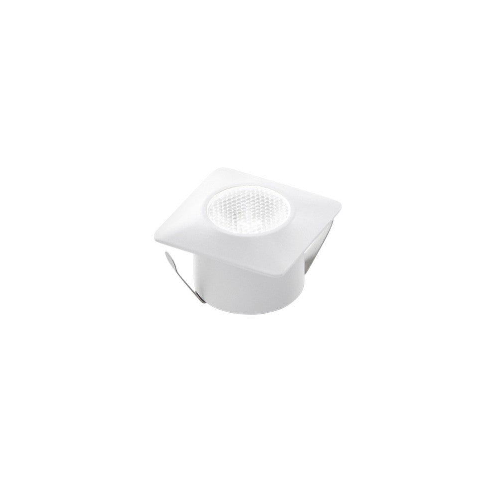 INCASSO LED ASSO BIANCO QUADRATO 1,2W 100LM 3000K 3,2X3,2X2,2CM