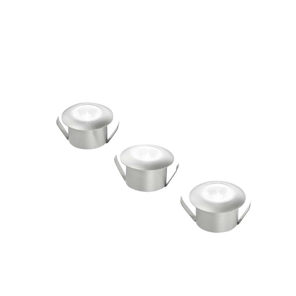 INCASSO LED ASSO SILVER TONDO 3X1W 300LM 4000K 3,2X2,2CM