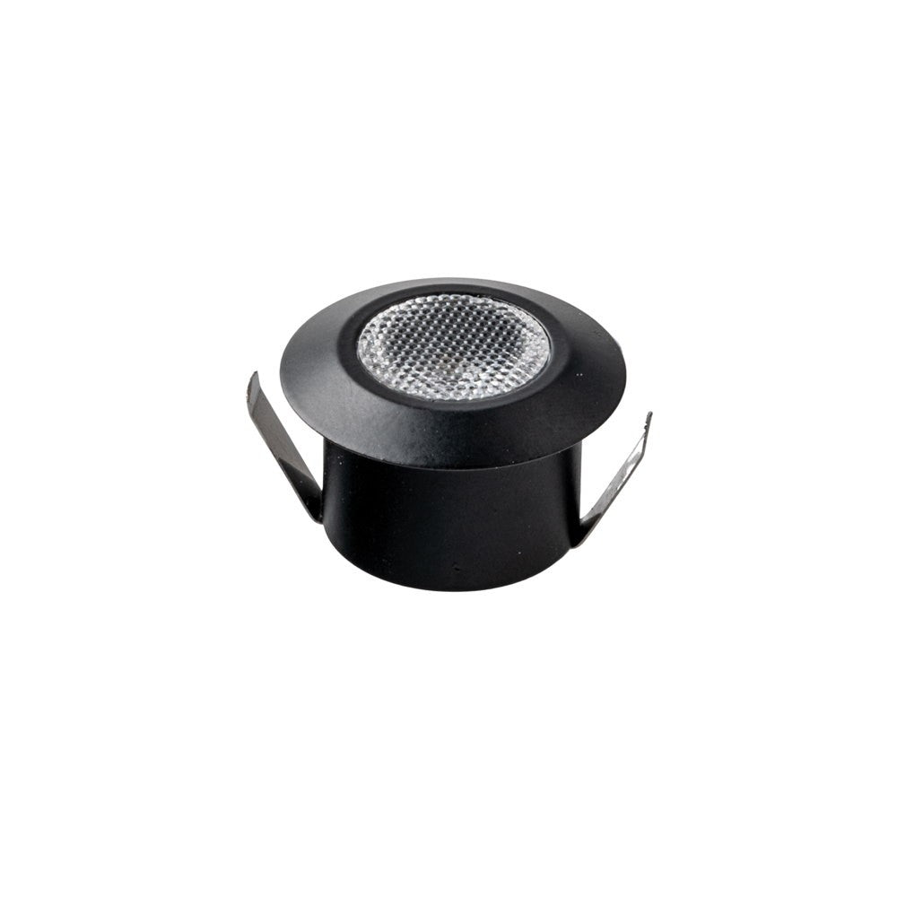 INCASSO LED ASSO NERO TONDO 1,2W 100LM 4000K 3,2X2,2CM
