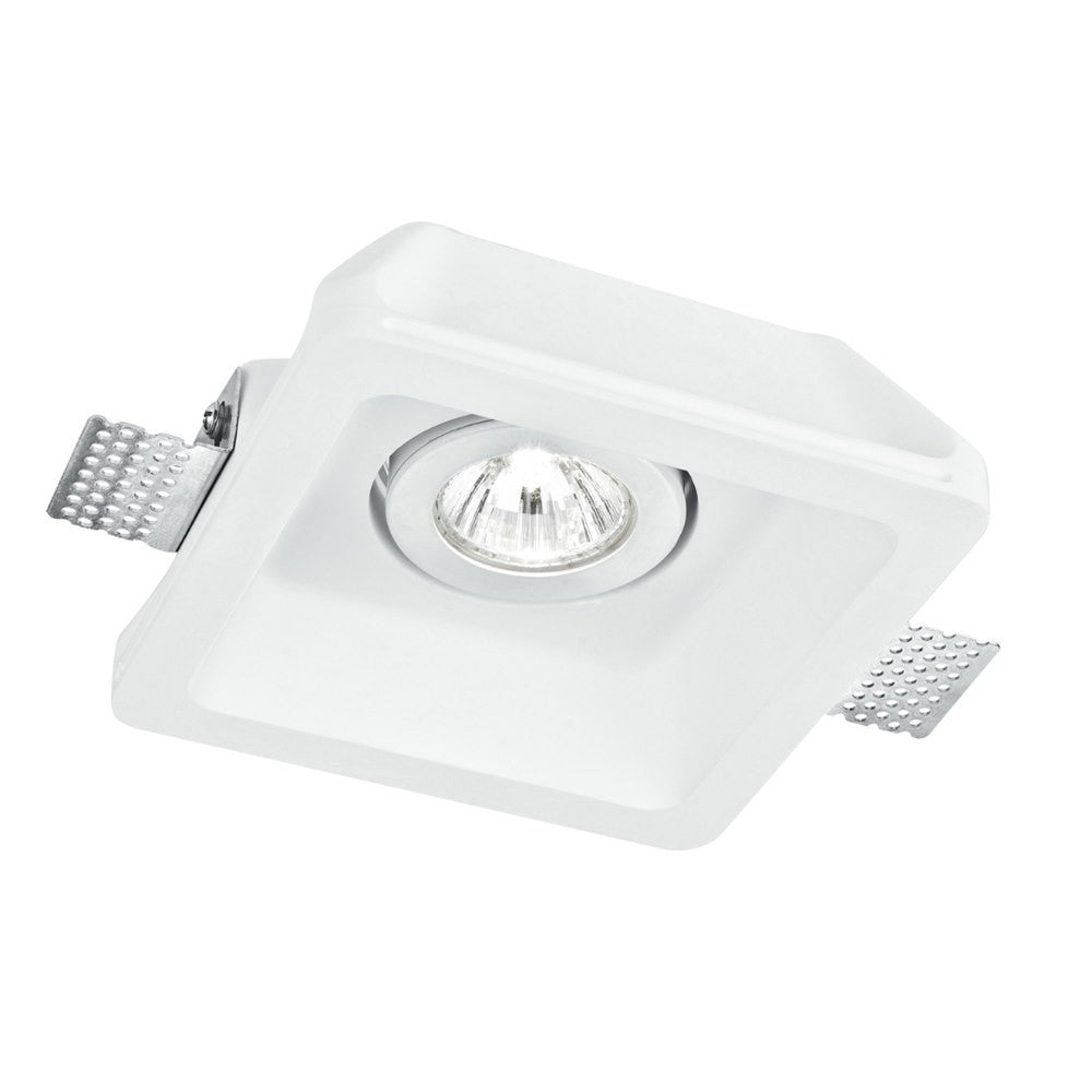 INCASSO MORGANA ORIENTABILE BIANCO QUADRATO 1XGU10 15,5X15,5X6CM