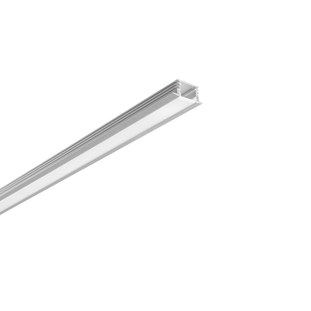 PROFILO BERLINO ALLUMINIO/OPALE CON TAPPI E STAFFETTE INCLUSI 100X2,5X1,2CM