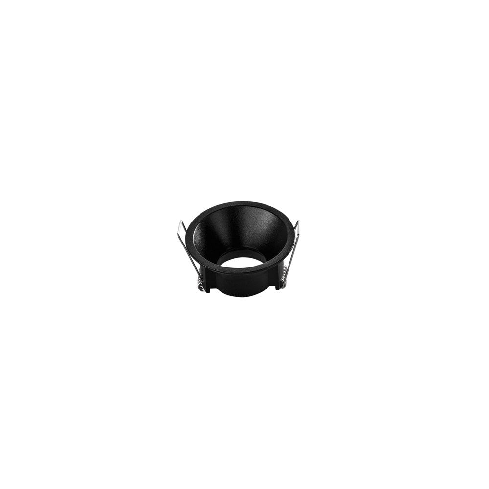 INCASSO OBON TONDO NERO IN ALLUMINIO IP65 66X35MM