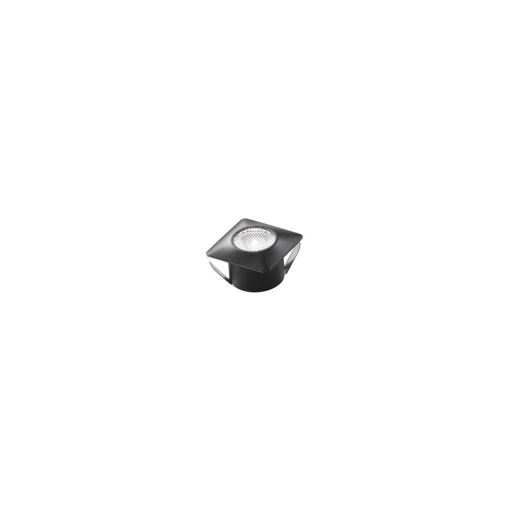 INCASSO LED ASSO NERO QUADRATO 1,2W 1W 100LM 3000K 3,2X3,2X2,2CM