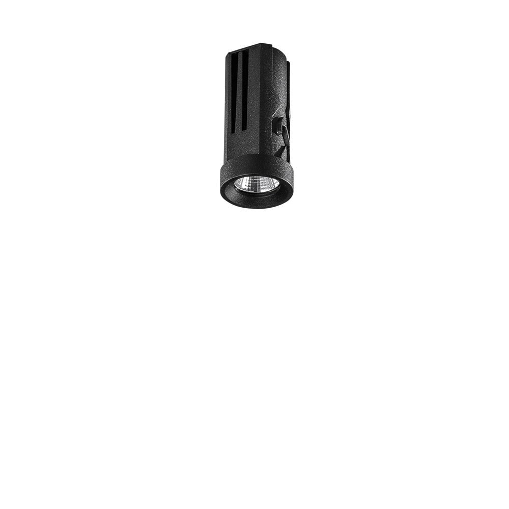 LUCE DA INCASSO LED SHIFT NERA IN METALLO 7W 3000K Ø31xH65MM