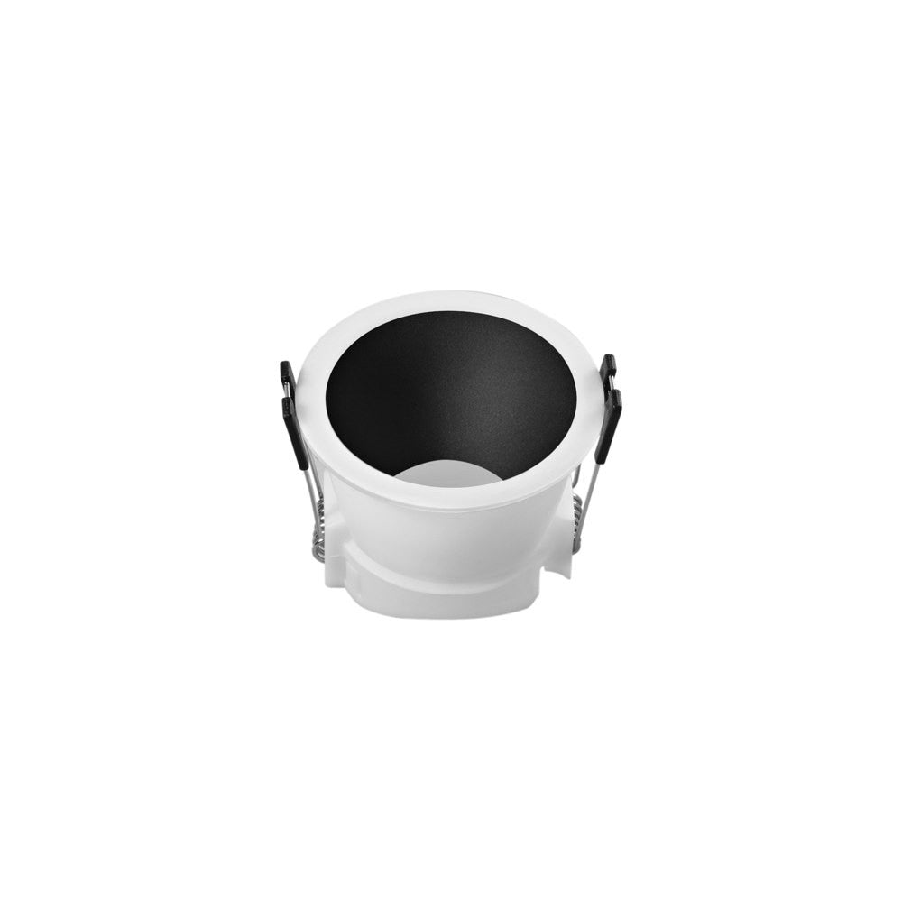 INCASSO GHIERA METALLO BIANCO E NERO GU10 D.73MM FORO 68MM