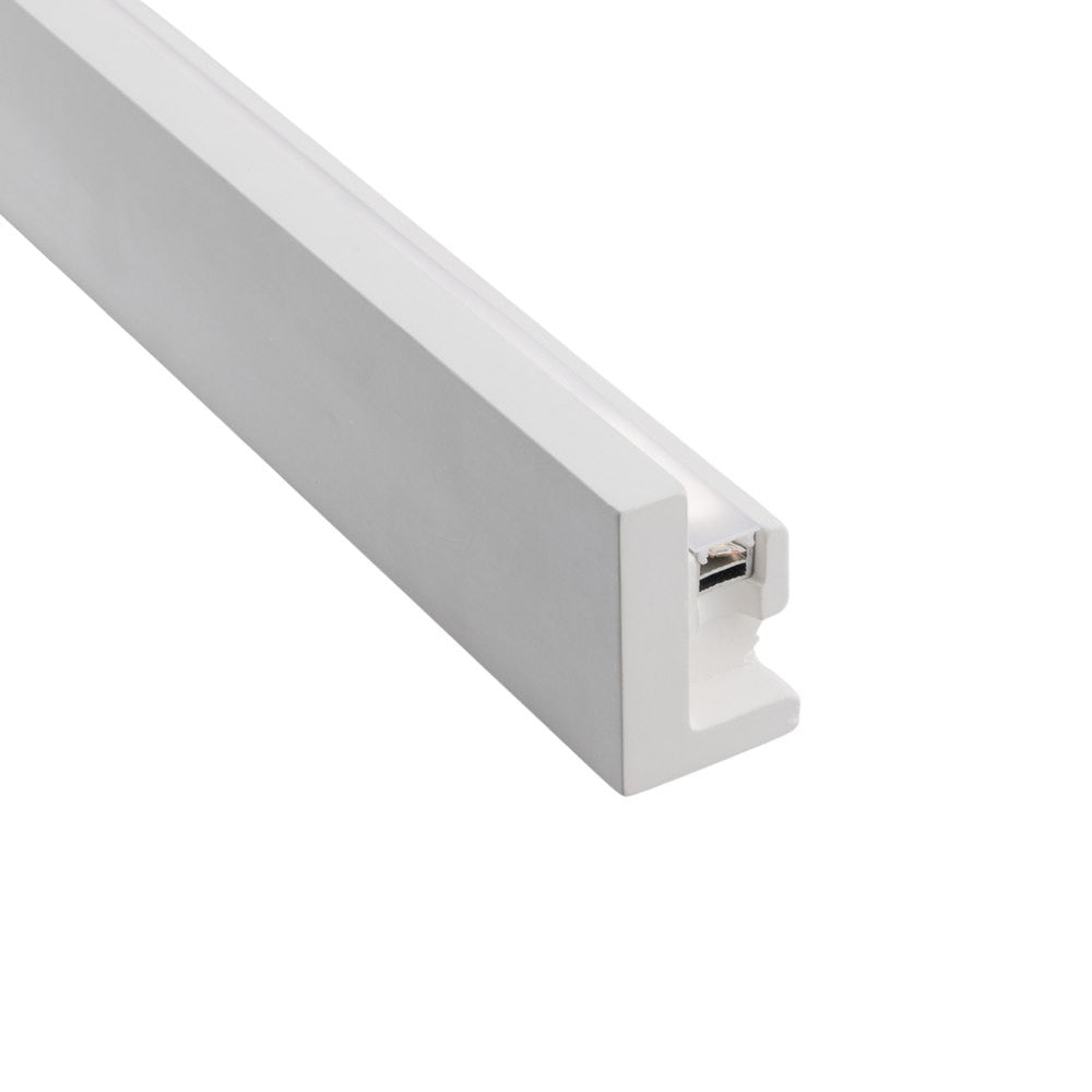PROFILO MONO BIANCO PER LED A EMISSIONE SINGOLA CON DIFFUSORE 100X4X6,5CM