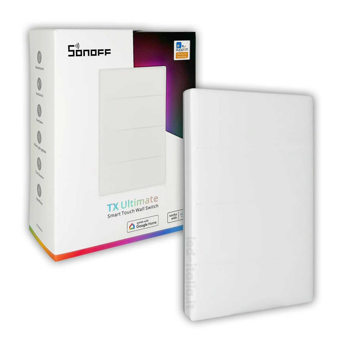 Interruttore WiFi Smart Touch con 4 Pulsanti e Illuminazione RGB