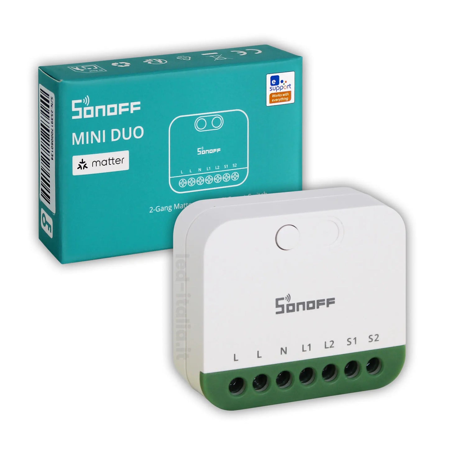 Sonoff Interruttore Smart Mini Duo 2 Canali WiFi Matter