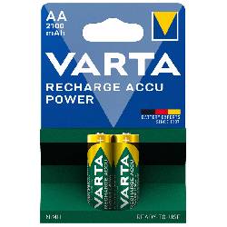 VARTA RECHARGE ACCU POWER - BLISTER 2 BATTERIE STILO AA RICARICABILI 2100mAh