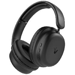 VULTECH HBT-30BK - CUFFIE OVER EAR (NERO) BLUETOOTH 5.4 - MICROFONO E CONTROLLO TRACCIA - CONNETTORE TYPE C- ANC - BATTERIA 300MAH